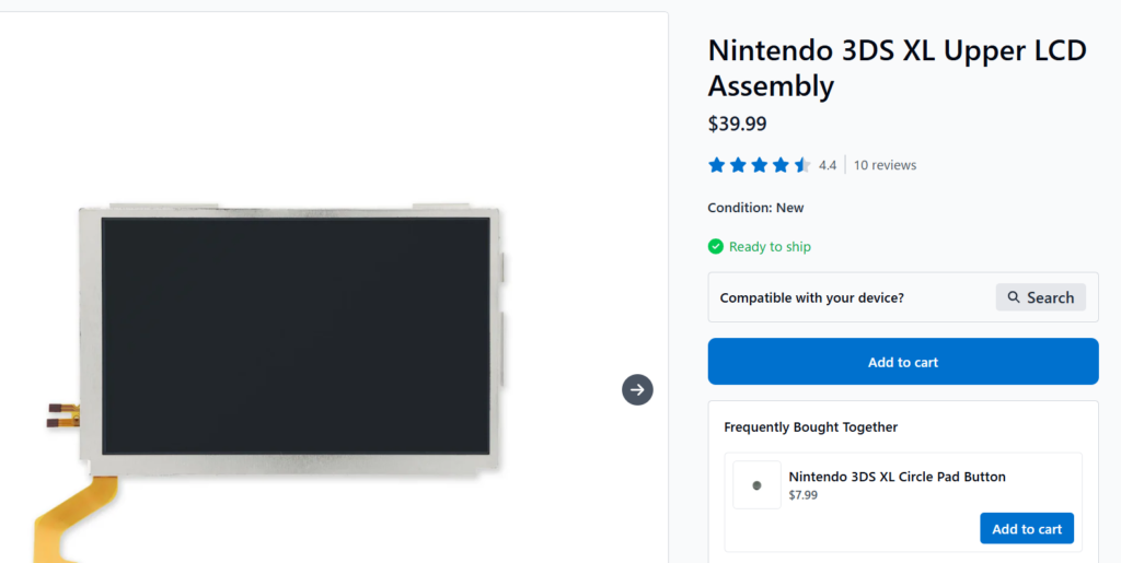 iFixitでの3DS画面