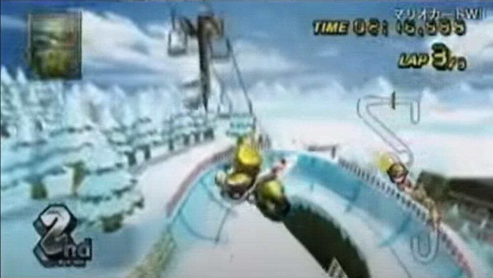 バイク走行するワリオ