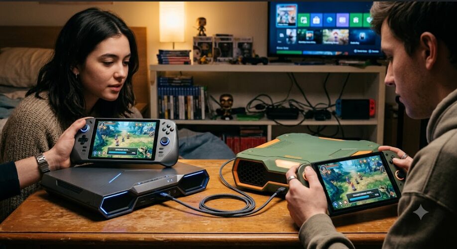 別々のゲーム機でクロスプレイをしてる画像